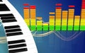 3d audio spectrum piano keyboard