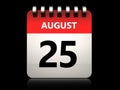 3d 25 august calendar