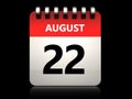 3d 22 august calendar