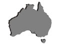 3D Australia map Vector illustration Royalty Free Stock Photo