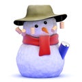 3d Australian snowman
