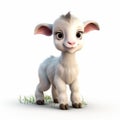 3d Baby Goat Character Model In Pixar Style Royalty Free Stock Photo