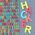 Hacker background. 3D rendering Royalty Free Stock Photo