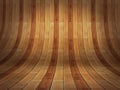 Realistic 3D presentation empty room - wood parket background Royalty Free Stock Photo