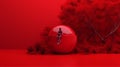 3d background in red colors. series of backgrounds for design. copy space