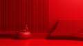 3d background in red colors. series of backgrounds for design. copy space