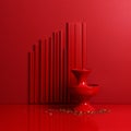 3d background in red colors. series of backgrounds for design. copy space