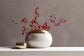 3d background splay product treatment beauty skincare cosmetic organic luxury wall concrete sunlight vase gold smooth shiny