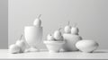 3d background in white colors. series of backgrounds for design. copy space