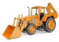 3D Backhoe loader. Digger