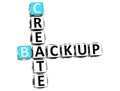 3D Backup Create Crossword text Royalty Free Stock Photo