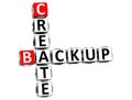 3D Backup Create Crossword text