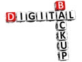 3D Backup Digital Crossword Royalty Free Stock Photo