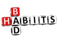 3D Bad Habits Crossword text Royalty Free Stock Photo