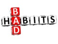 3D Bad Habits Crossword text Royalty Free Stock Photo