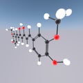 3d ball and stick model of curcumin