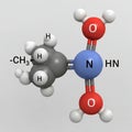 3d ball and stick model of ethyl nitrite molecule Royalty Free Stock Photo