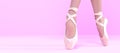 3D Ballerina legs in light classic pointe shoes