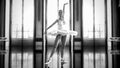 3D Ballerina in light classic pointe shoes and ballet tutu