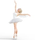 3D ballerina with wings.