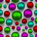 3d balls colorful seamless background. Green, pink, purple color Royalty Free Stock Photo