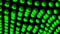 3D balls move in waves. Design. Wave vibrations from geometric 3d balls. Field of balls moving in waves on black