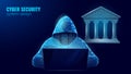 3D banking system failure crisys. Low poly financial international collapse problem risk. Investment economy fail vector