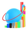 3d bar graph Royalty Free Stock Photo
