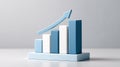 3D Bar Graph: Visualizing Data with Dynamic Depth and Colorful Insights Royalty Free Stock Photo