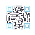 d barcode line icon, outline symbol, vector illustration, concept sign
