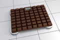 3D Bathroom Scale - Chocolate Design