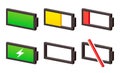 3d battery charge icons