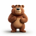 3d Bear Character Image In Frameless - Cartoon Style