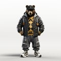 Hip-hop Bear: A 3d Portrait Of An Asiatic Black Bear In Streetwear