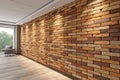 3D beautiful brick wall with vibrant wallpaper design Royalty Free Stock Photo