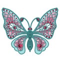 3D Beautiful Butterfly, Fractal Seamless illustration for print on demand.