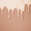 3D beige foundation background. Liquid texture, creamy foundation dripping. Make-up, cosmetic splash drop for mockup banner