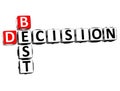 3D Best Decision Crossword Royalty Free Stock Photo
