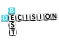 3D Best Decision Crossword Royalty Free Stock Photo