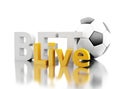 3d Bet live with a soccer ball. Betting concept.