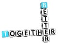 3D Better Together Crossword Royalty Free Stock Photo