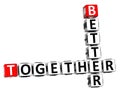 3D Better Together Crossword Royalty Free Stock Photo
