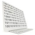 3D binary code isolated on white background Royalty Free Stock Photo
