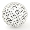 3D binary code isolated on white background Royalty Free Stock Photo