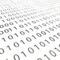 3D Binary Code Isolated on White Background Royalty Free Stock Photo
