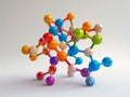 3D biochemical molecular structure - ai Royalty Free Stock Photo