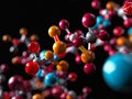3D biochemical molecular structure - ai. Royalty Free Stock Photo