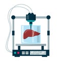 3D bioprinting vector isolated. Medical equipment for organ
