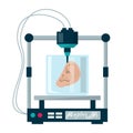 3D bioprinting vector isolated. Medical equipment for organ