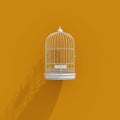 3d Bird Cage Icon Royalty Free Stock Photo